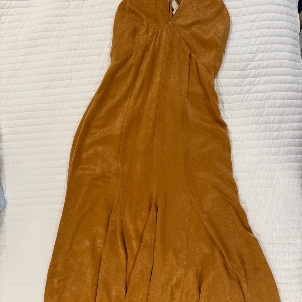 LOFT Strapless Tan Dress